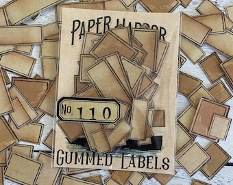 PHC No. 110 Antique Specimen Labels Set of 96 Reproduction Gummed Labels or Stickers