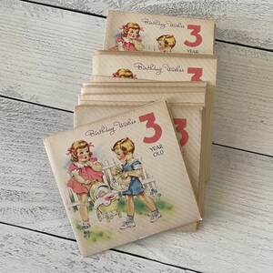 vintage 3ème anniversaire vintage NOS Carte de vœux