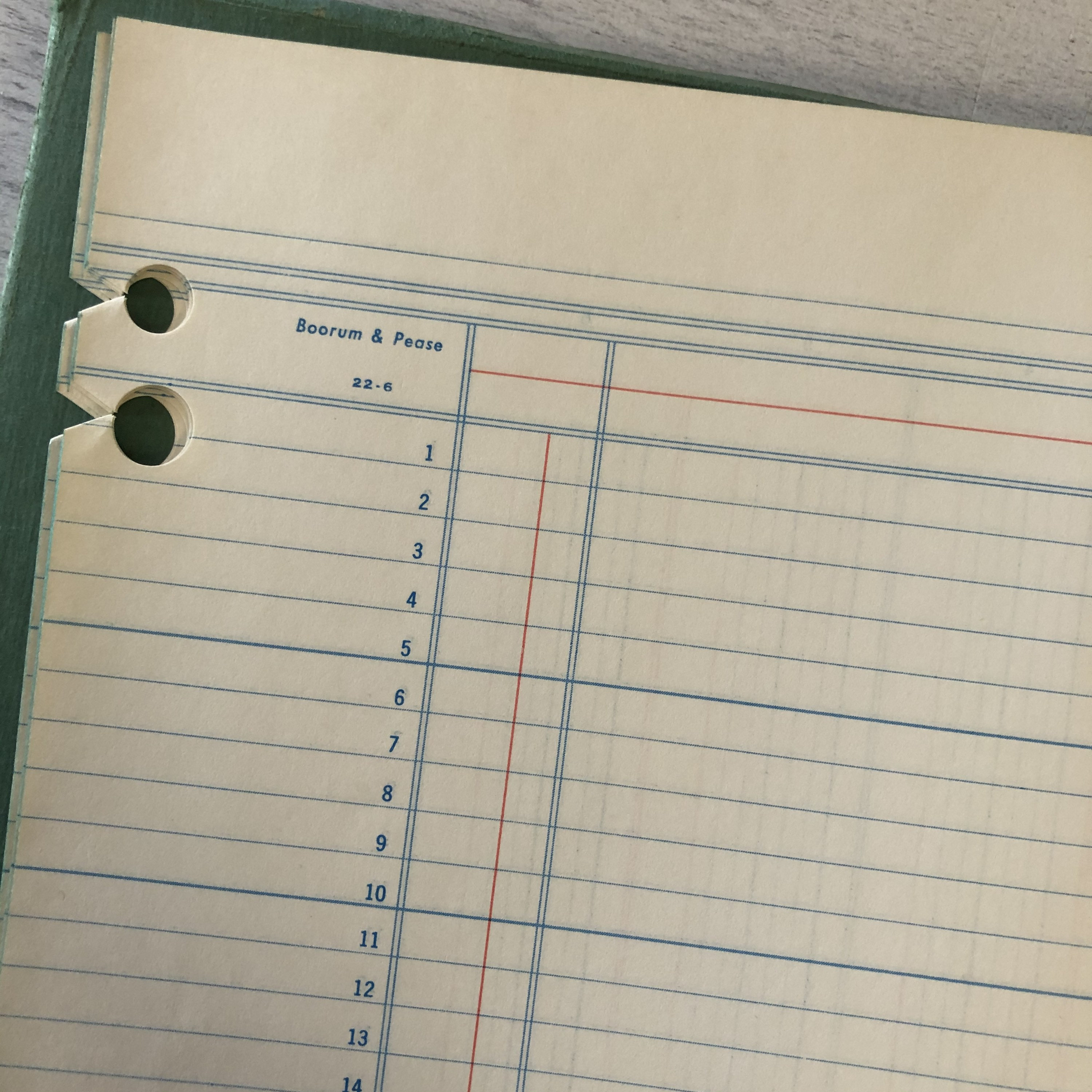 Vintage Giant 14 X 11 Boorum & Pease Ledger Refill Sheets Set Etsy