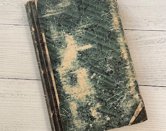 Antique 1850’s Green Marbled Blacksmith’s Ledger