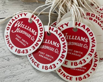 Vintage Williams Hardware Co of Fort Smith, Arkansas Hardware Store Tag