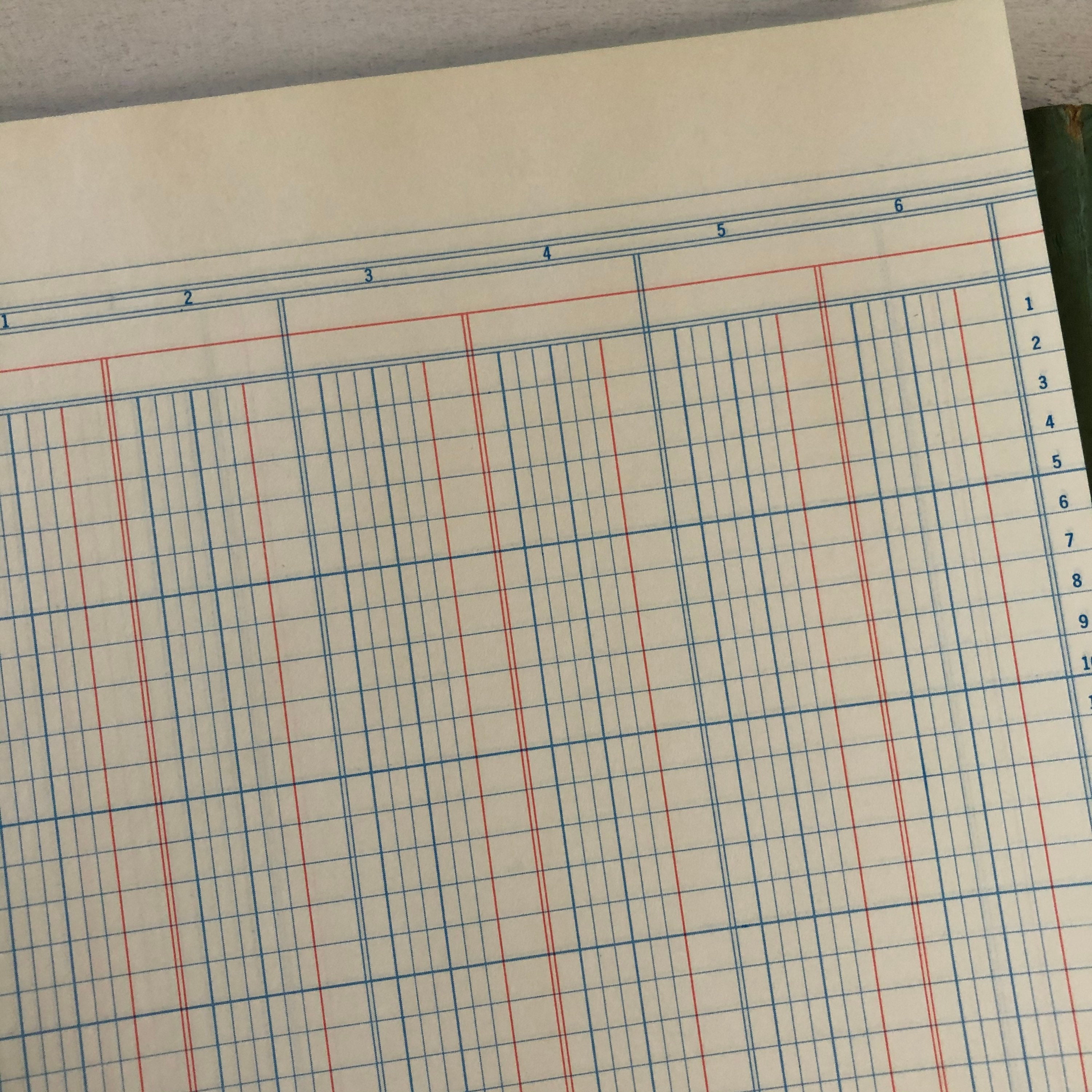 Vintage Giant 14 X 11 Boorum & Pease Ledger Refill Sheets Set Etsy