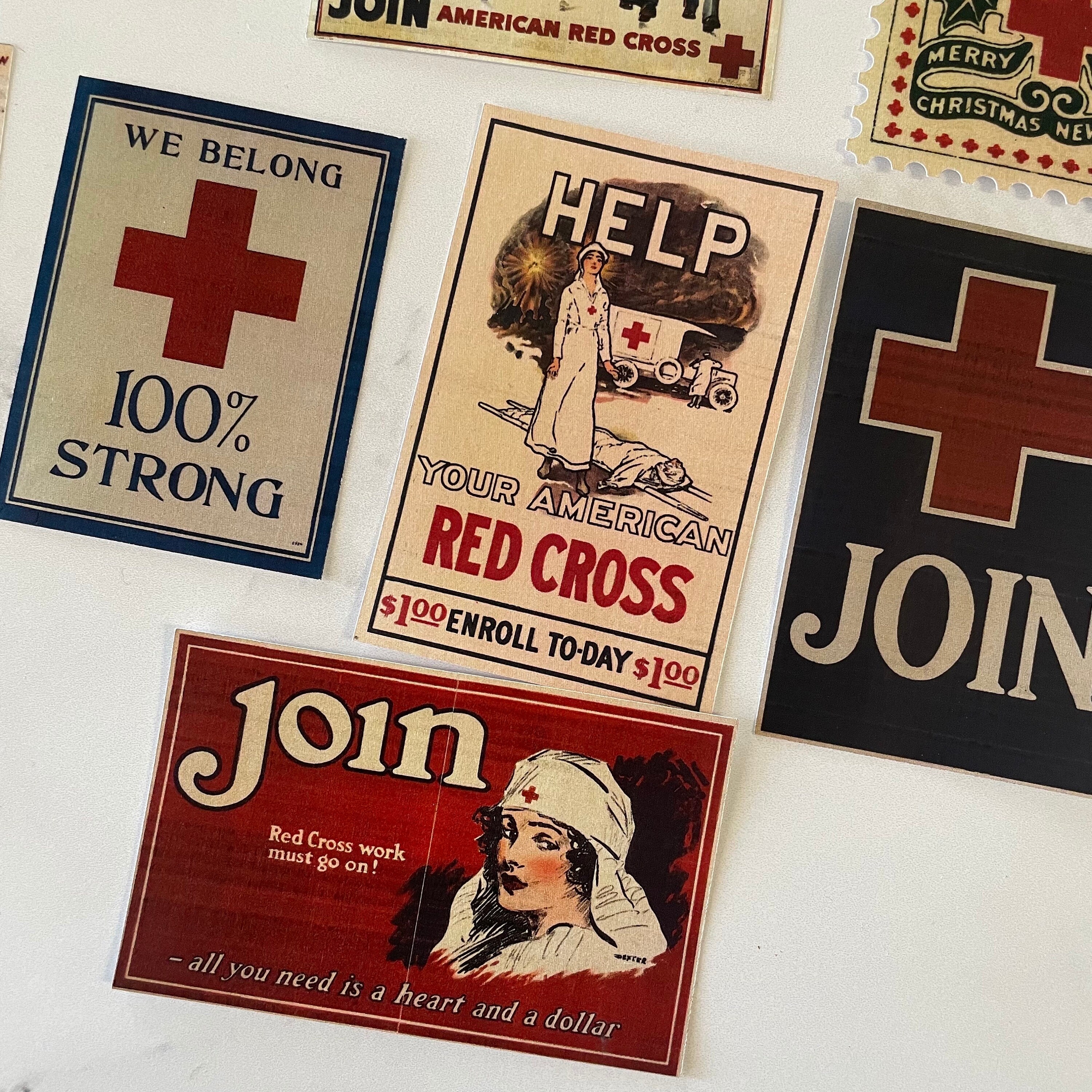 PHC No. 162 Vintage American Red Cross Reproduction Gummed Labels or ...