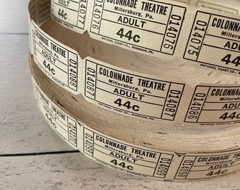 Vintage Colonnade 44 Cent Admission Theatre Tickets Set of 10