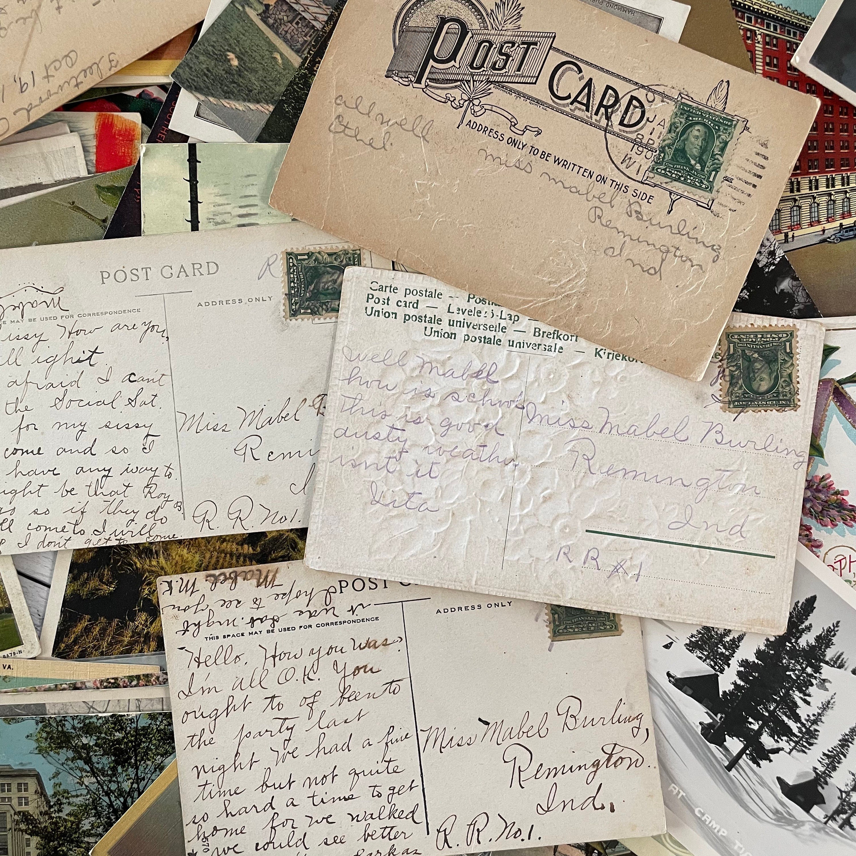 Antique Postcards Random Set of 6 - Etsy