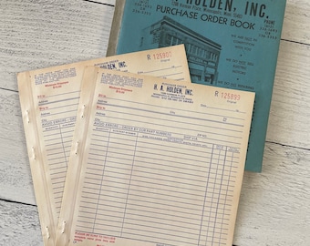 Vintage H.A. Holden, Inc. Purchase Order Duplicates from Minneapolis, Minn Set of 2
