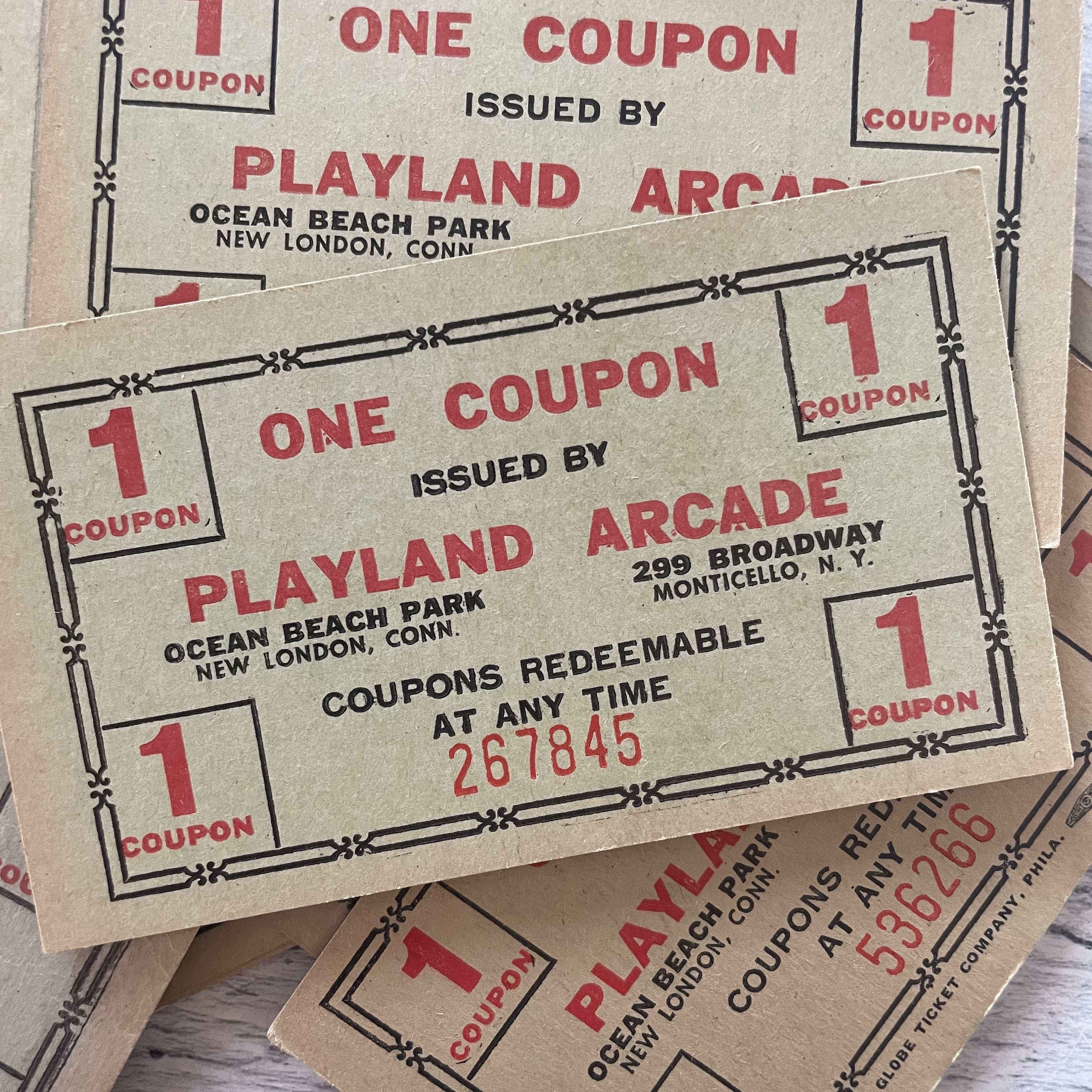 Vintage Arcade Tickets - Etsy