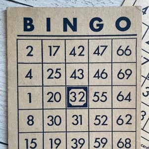 Vintage Extra Large Bingo Cards - Etsy