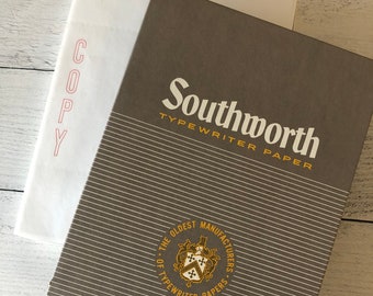 Vintage Southworth “Copy” Manifold Typing Paper Set of 10 sheets