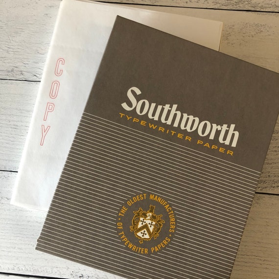 Vintage Southworth copy Manifold Typing Paper Set of 10 Sheets 