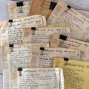 Monatliche Bündel von Statements, Rechnungen, Quittungen und Dokumenten, Ephemera