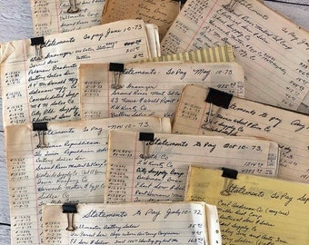 Paquetes Mensuales de Estados de Cuenta Facturas Recibos y Documentos Ephemera