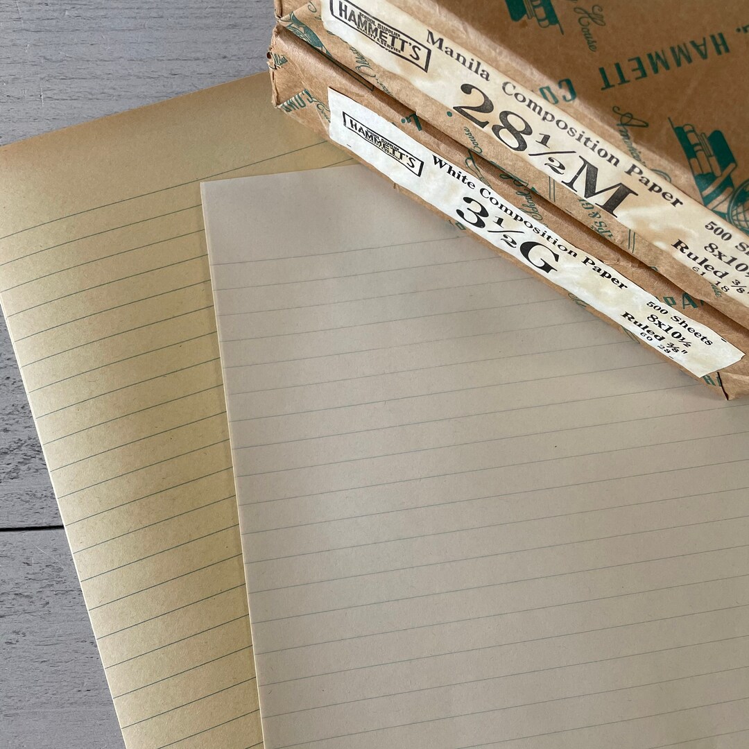 Hammett’s School Supplies Composition Paper Set Mix. Set of 10 Sheets