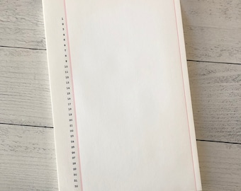 Vintage Legal Size Gilbert Bond Numbered Red Margin Typing Paper Watermarked Set of 5 sheets