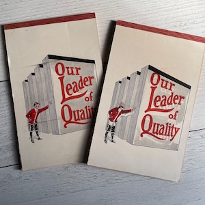 Antique Our Leader of Quality Notepad Writing Tablet circa 1900