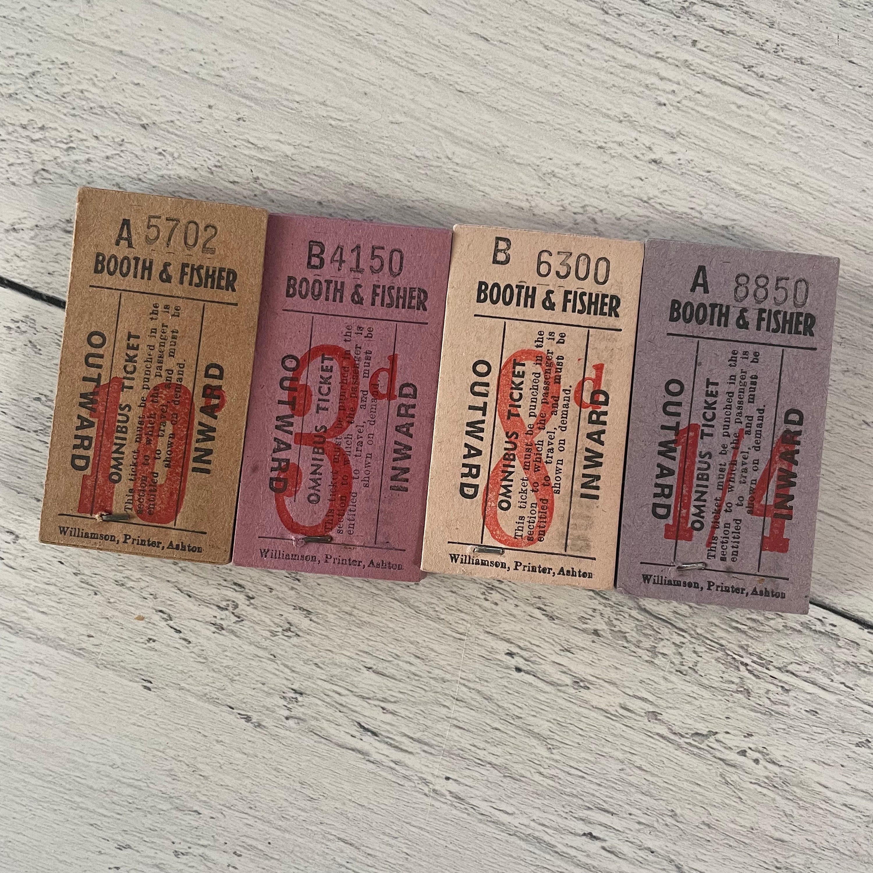 ヴィンテージロールごとレシートロールチケット(海外チケット イギリス