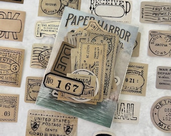 PHC No. 167 Reproducción de etiquetas o pegatinas adhesivas de correo postal antiguo "Love", juego de 46 imágenes