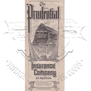 Antike 1919 Prudential Versicherung Co. Police PNG Digitales Bild Clip Art Kommerzielle Nutzung