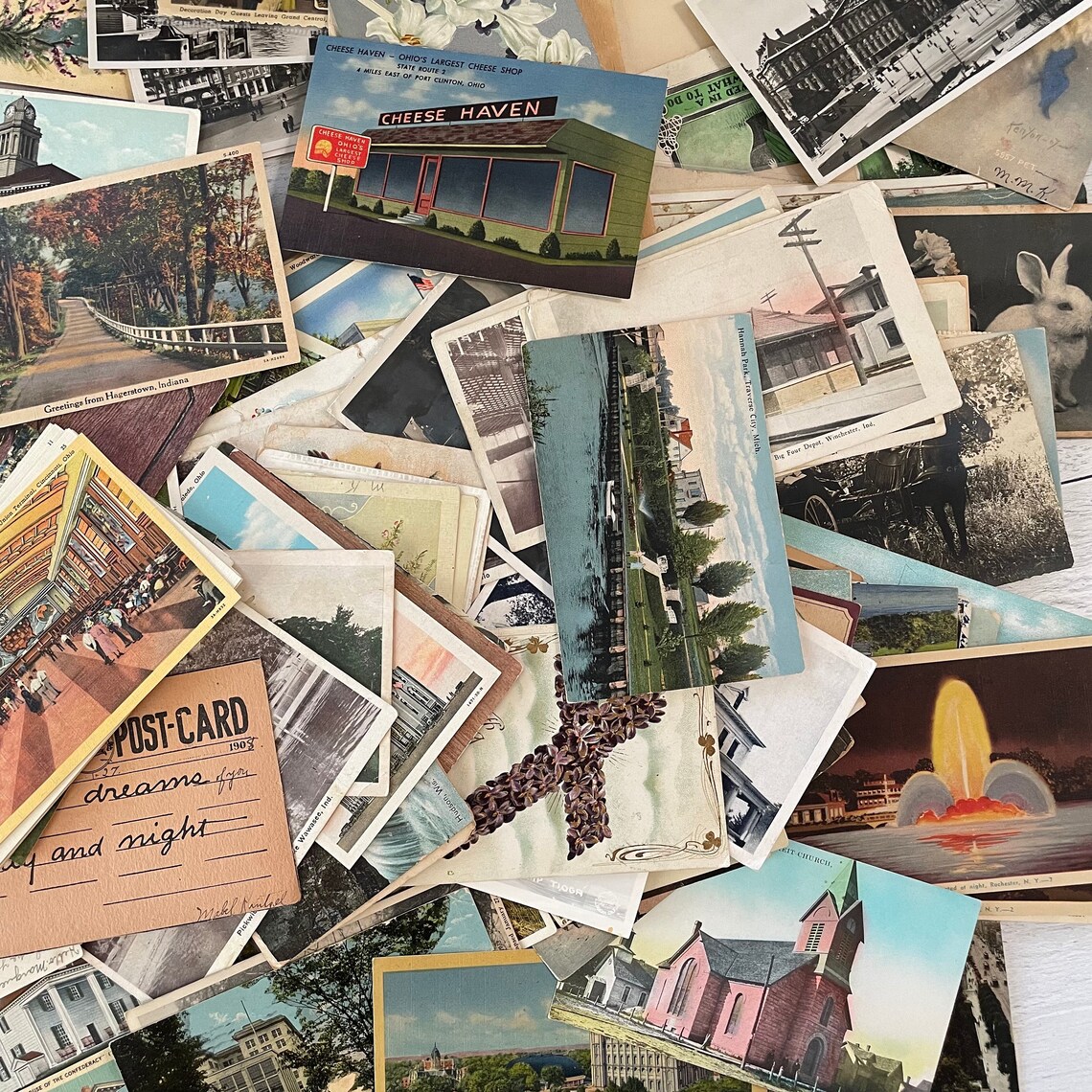 Antique Postcards Random Set of 6 - Etsy