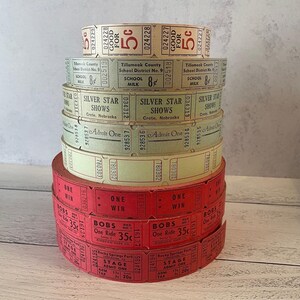 Weihnachten Rot & Grün Vintage Ticket Mix! 8er Set