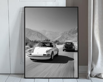 Vintage Wall Art Print, Rennsport Poster, Digital Download