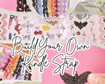 Build your own - Dark Romance - Romantasy Kindle Strap Charm for Book Lovers | Beaded E-Reader Wrist Strap | Bookish Kindle Decor |