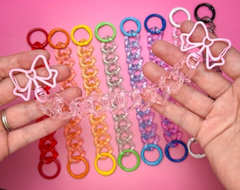 Heart Chain Link- pick your color kindle Strap, Interchangeable, Bookish Gifts: E-reader, Kindle Paperwhite, Kobo, Phone.