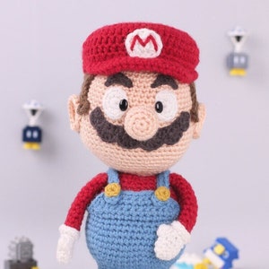 Crochet doll pattern - Super Mario Character by Tremendu - video game amigurumi crochet toy, PDF digital pattern