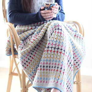 Crochet pattern - Rainbow Dots Blanket by Tremendu - crochet blanket, PDF digital pattern - digital download