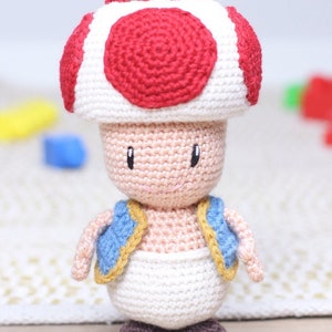 Crochet doll pattern Toad Super Mario Kinopio by Tremendu video game amigurumi crochet toy, PDF digital pattern digital download image 2