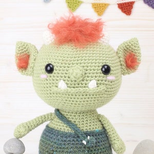 Crochet toy pattern - Gek the Ogre by Tremendu - fantasy creature amigurumi crochet monster, PDF digital pattern