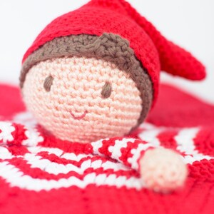 Crochet pattern Christmas Elf lovey by Tremendu amigurumi crochet toy, baby security blanket, PDF digital pattern digital download image 2