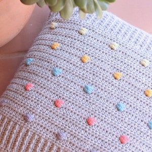 Crochet pattern - Colored Bobbles Pillow by Tremendu - crochet pillow pattern, crochet cushion pattern - PDF digital pattern