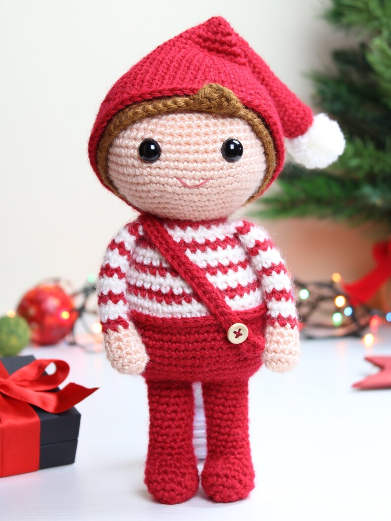 Crochet pattern Merry the Christmas Elf by Tremendu amigurumi crochet toy, PDF digital pattern digital download image 2