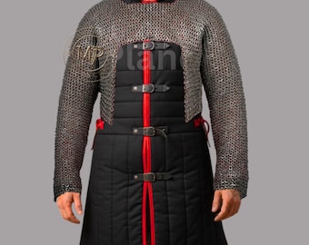Chainmail Hauberk 9mm Flat Ring Riveted – Medieval Chain Mail Shirt – Mild Steel Armor Costume