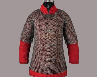 Titanium Chainmail Shirt 9mm Flat Ring Riveted For LARP, Reenactment, Cosplay, Halloween Costume