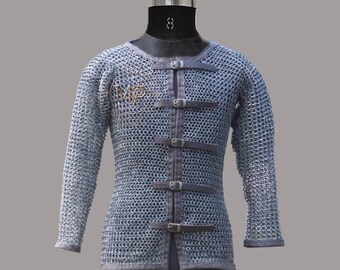 Dark Gray Aluminum Chainmail Shirt: 9mm, 16 Gauge, Riveted