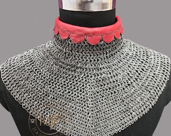 HMB Chainmail Collar: 6mm Flat Ring Riveted With Washer