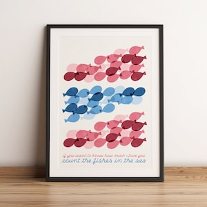 Wanddekoration - Kinderzimmerdekoration - Wandkunst für Kinder - Wie sehr ich dich liebe - Meeresbezogenes Neugeborenengeschenk - Babygeschenk - NSR020