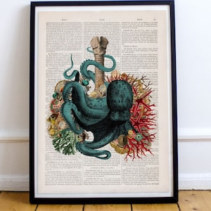 Unique Wall Art - Octopus and Seabed Lungs Print - Anatomical Lungs - Human Anatomy Art - Anatomy Art Print -Sustainable art - SKA270