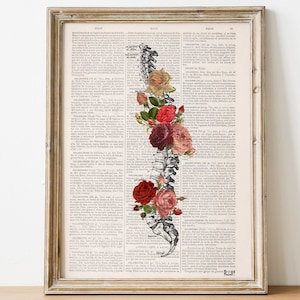 Decorazione rosa di Halloween - Spine di rose rosa - Decorazione da parete - Stampe - Arte da parete per ufficio - Arte da parete - Regalo terapeutico - Regalo yoga - SKA137
