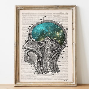 Doctor gift, Art Prints , Universe Art, Art prints, Cosmic Brain, Wall decor art, Galaxy print art, Anatomical art, Doctor gift, SKA112