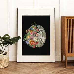 Exotic Brain | Mental Health Art Print | Office Wall Decor | Anatomy Wall Art | Brain Anatomy Print | Therapy Wall Print| SKA306CA3