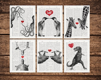 Notecards Set - Funny card set -Love Animals Postcards - Set of 6 - Animal Cards - Funny Animals Postcards - Sloths postcards  -  PSC004