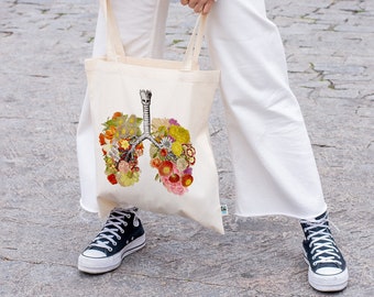 Tote Bag organic cotton, canvas bag, Doctor gift, Medical student gift,  Yoga bag, Shopping bag, TBC002