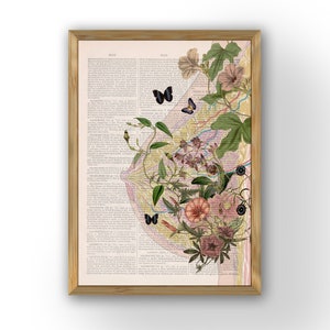 Brust Druck - Schöne Brust Kunst - Feministische Kunst - Medizin Studenten Geschenk Kunst - Schwangerschaft Geschenk - Neue Mutter Geschenk