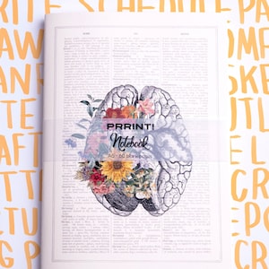Flower Brain Notebook: A5 Blank Journal