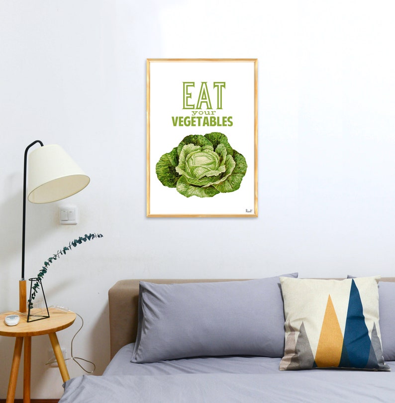 Kitchen Wall Art Eat your Vegetables Poster TYQ037WA4 | Etsy