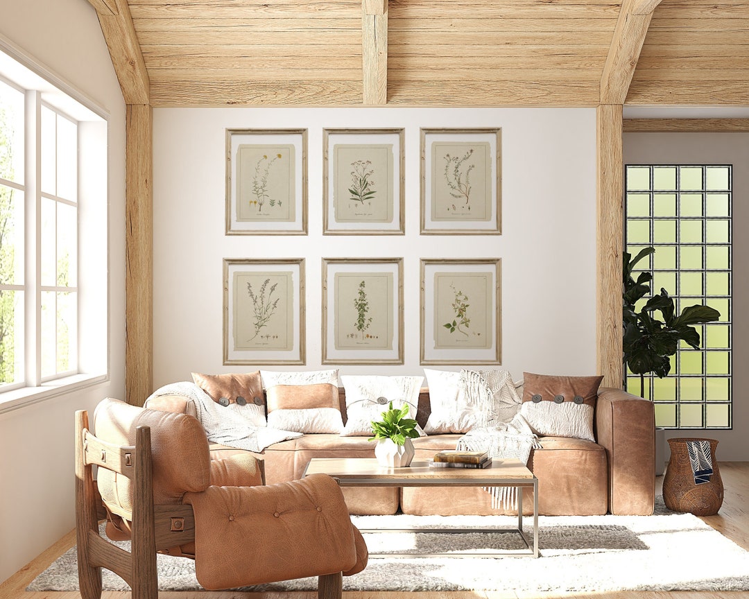 Botanical Wildflower Print Set: Vintage French Farmhouse Gallery Wall ...