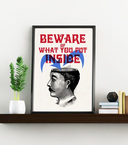 じゅん Smart Quote Victorian Poster: Beware What You Put Inside - Etsy